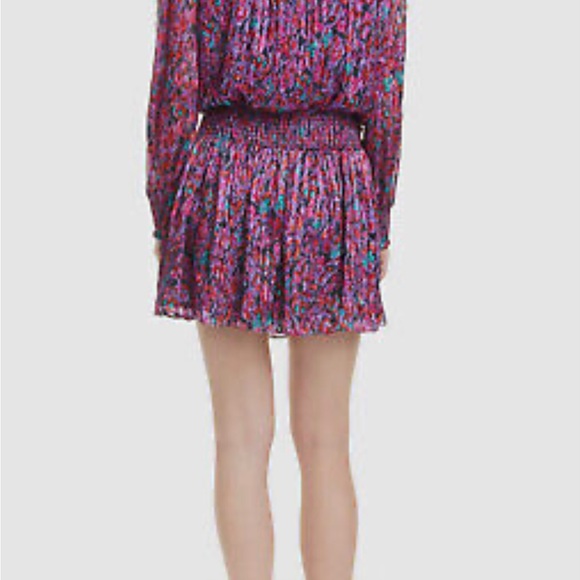 $825 Ramy Brook Women's Blue Pink
Gessie Silk Print Long-Sleeve Mini
Dress S - Picture 3 of 3